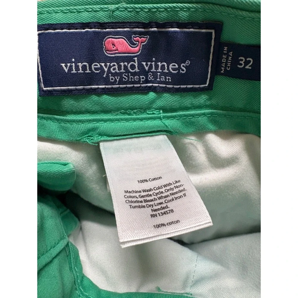 Vineyard Vines Mens 32 Green Golf Club Embroidered Breaker‎ Shorts Cotton Preppy